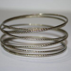 Beautiful silver wire bracelet bangle